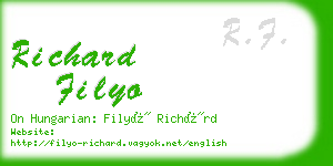 richard filyo business card